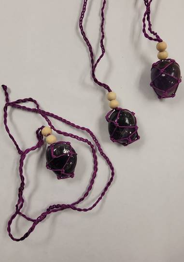 Amethyst Crystal Net Necklace image 0